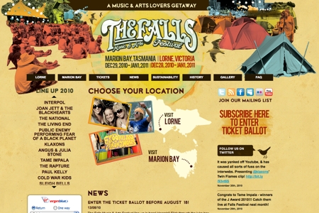 Falls Festival 2010 - Music Festival Site